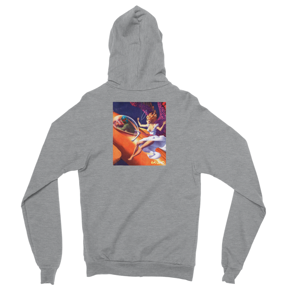 Bruho met an Angel / Secret Society of Supervillain Artists (Back/Front) Classic Unisex Zip Hoodie