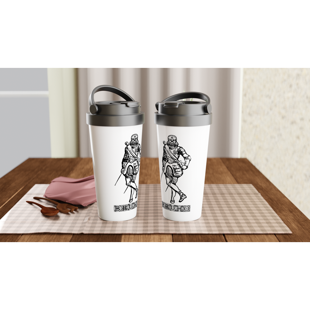 Noble Bruho White 15oz Stainless Steel Travel Mug