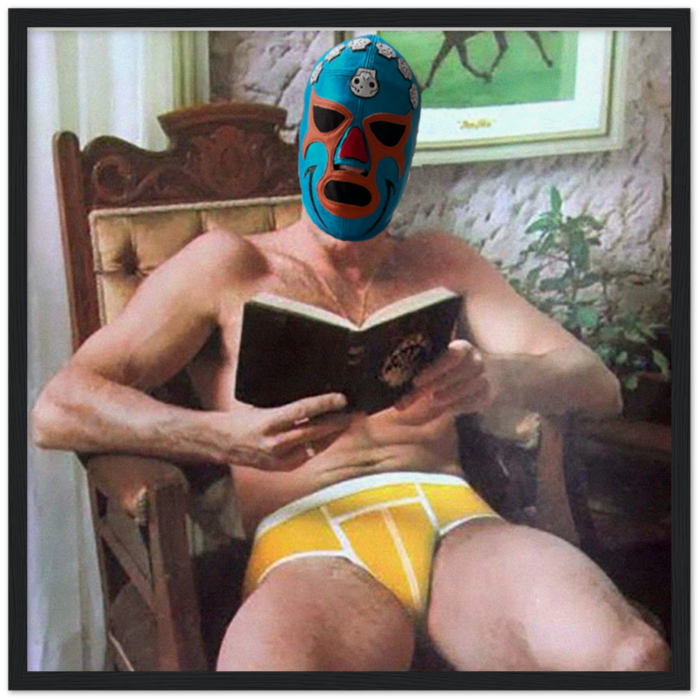 Yellow Underwear Bruho Chilling Archival Matte Paper Wooden Framed Poster