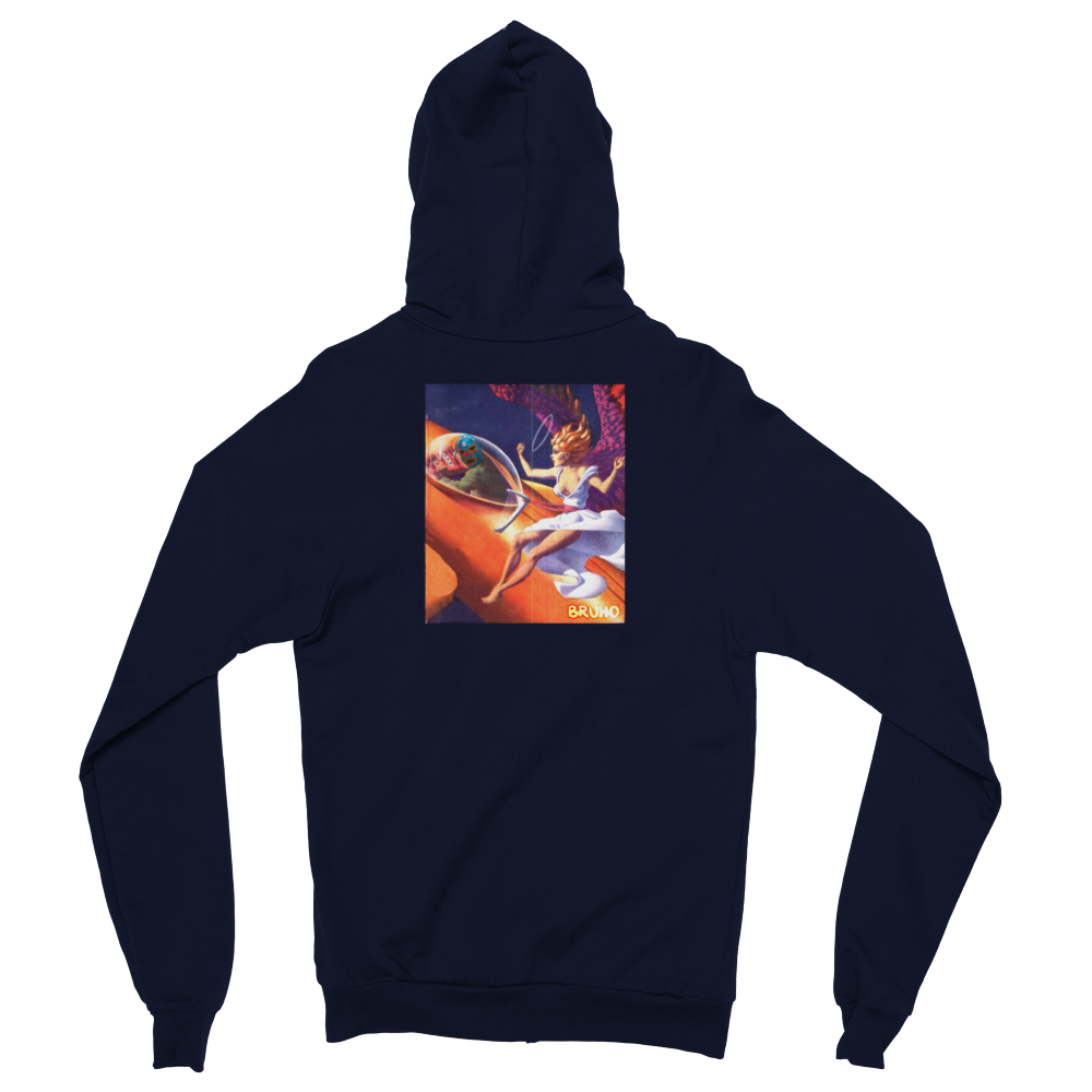 Bruho met an Angel / Secret Society of Supervillain Artists (Back/Front) Classic Unisex Zip Hoodie