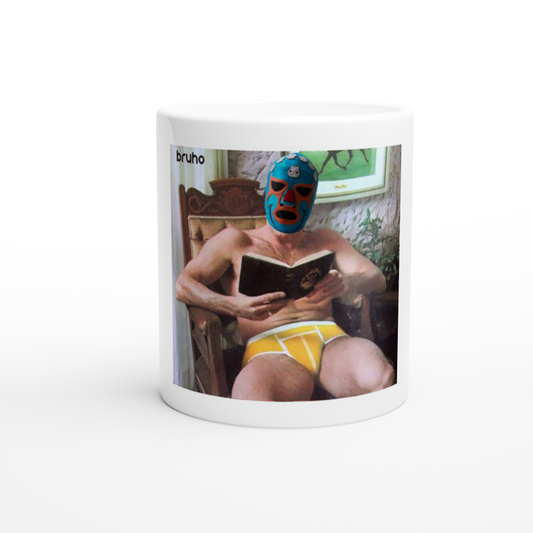Yellow Underwear Chill Reading Bruho White 11oz Ceramic Mug