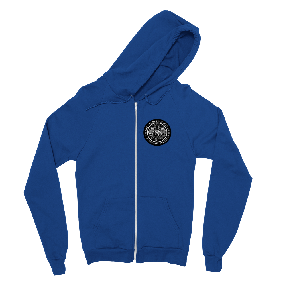Bruho met an Angel / Secret Society of Supervillain Artists (Back/Front) Classic Unisex Zip Hoodie