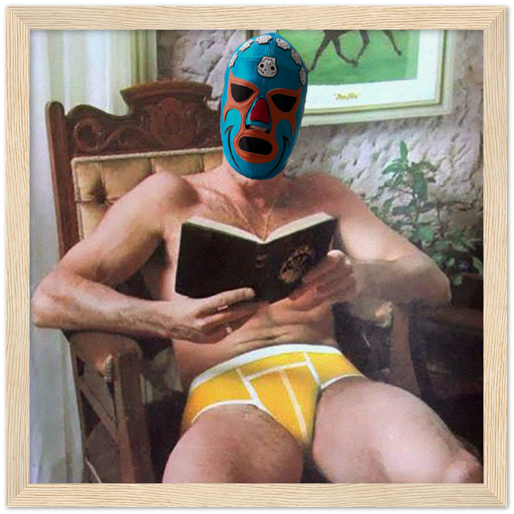 Yellow Underwear Bruho Chilling Archival Matte Paper Wooden Framed Poster