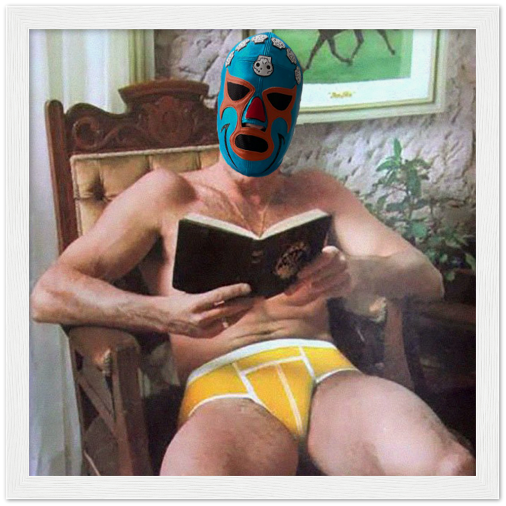 Yellow Underwear Bruho Chilling Archival Matte Paper Wooden Framed Poster