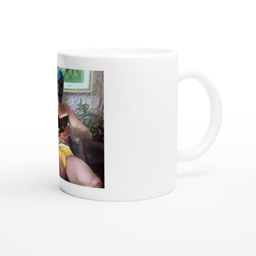 Yellow Underwear Chill Reading Bruho White 11oz Ceramic Mug