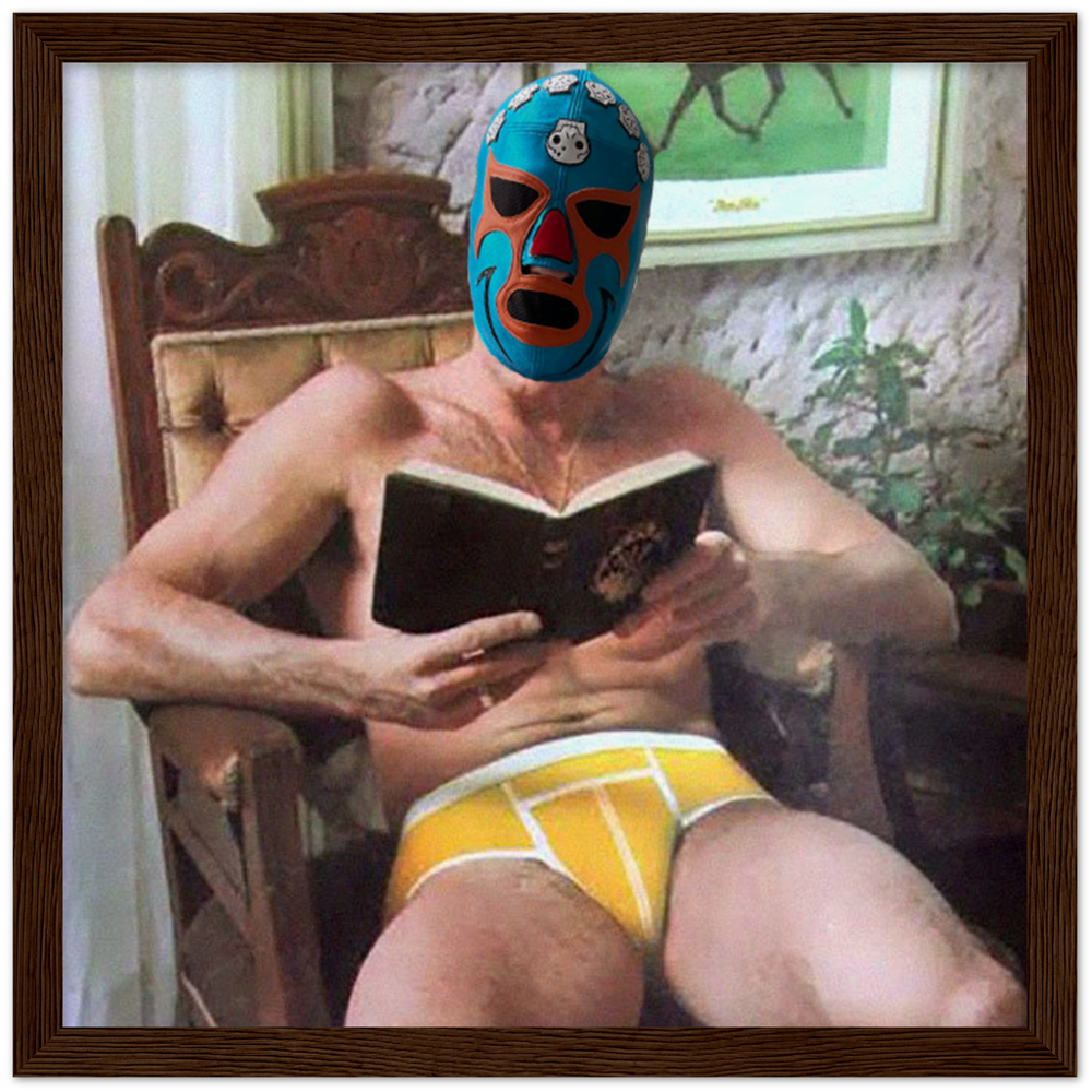 Yellow Underwear Bruho Chilling Archival Matte Paper Wooden Framed Poster