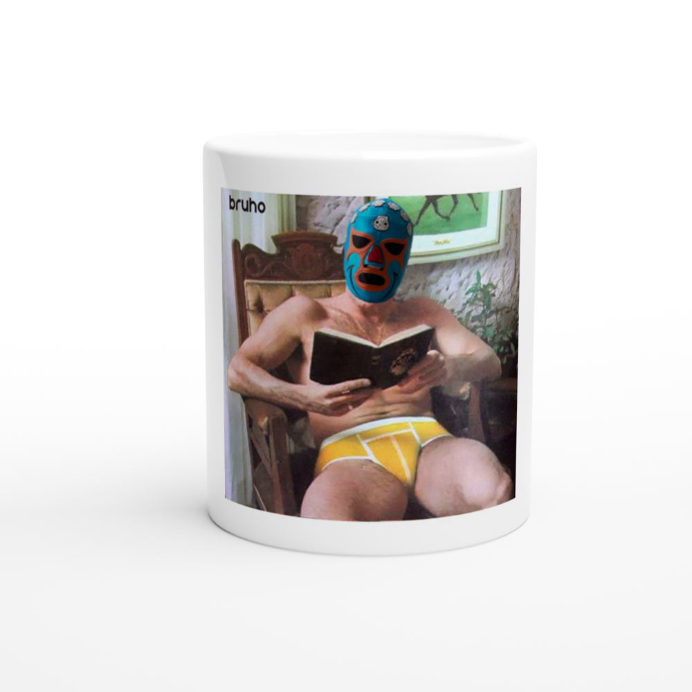 Yellow Underwear Chill Reading Bruho White 11oz Ceramic Mug