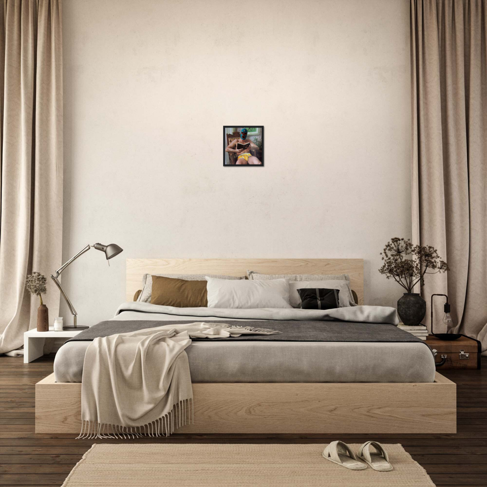 Yellow Underwear Bruho Chilling Archival Matte Paper Wooden Framed Poster