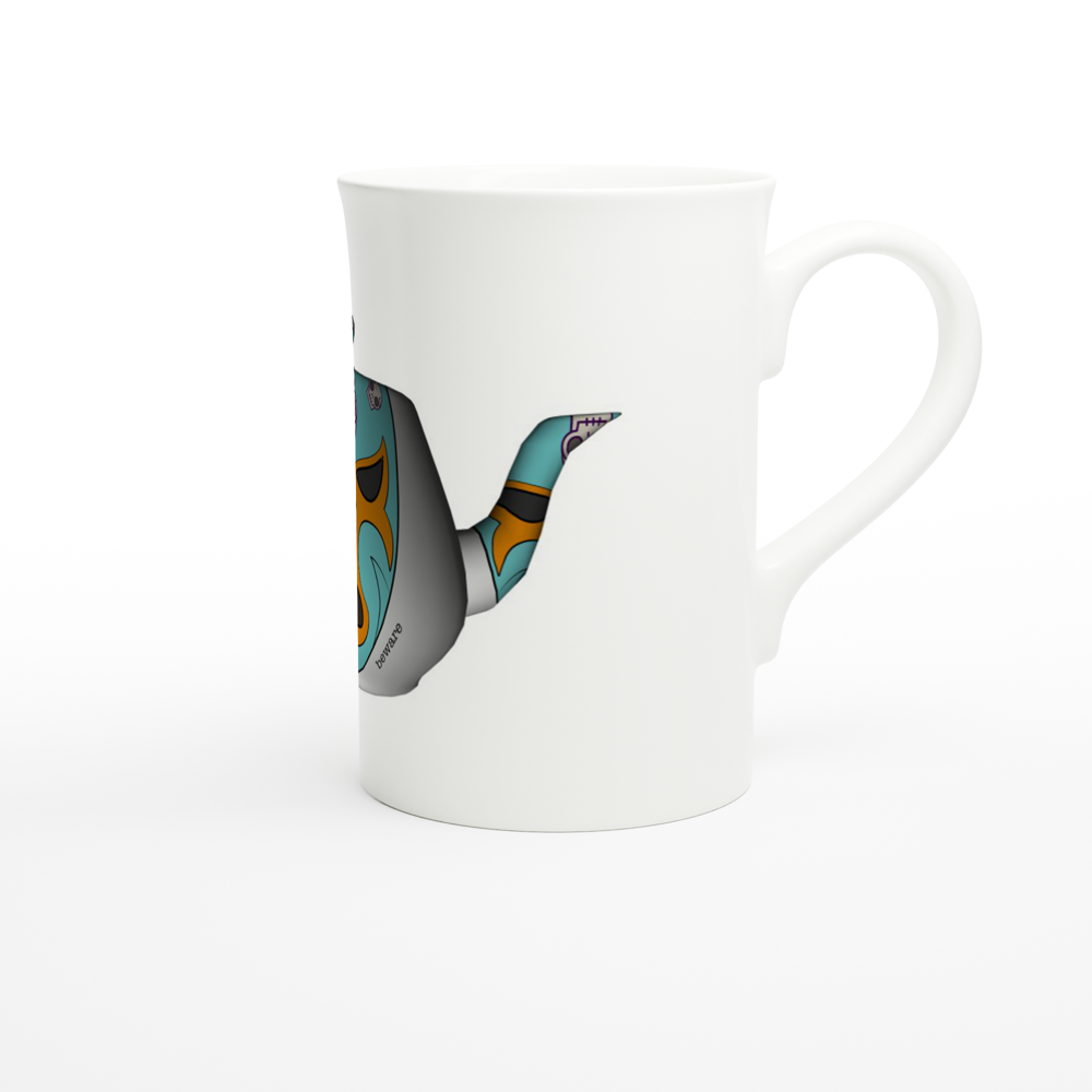 Teapot Bruho White 10oz Porcelain Slim Mug