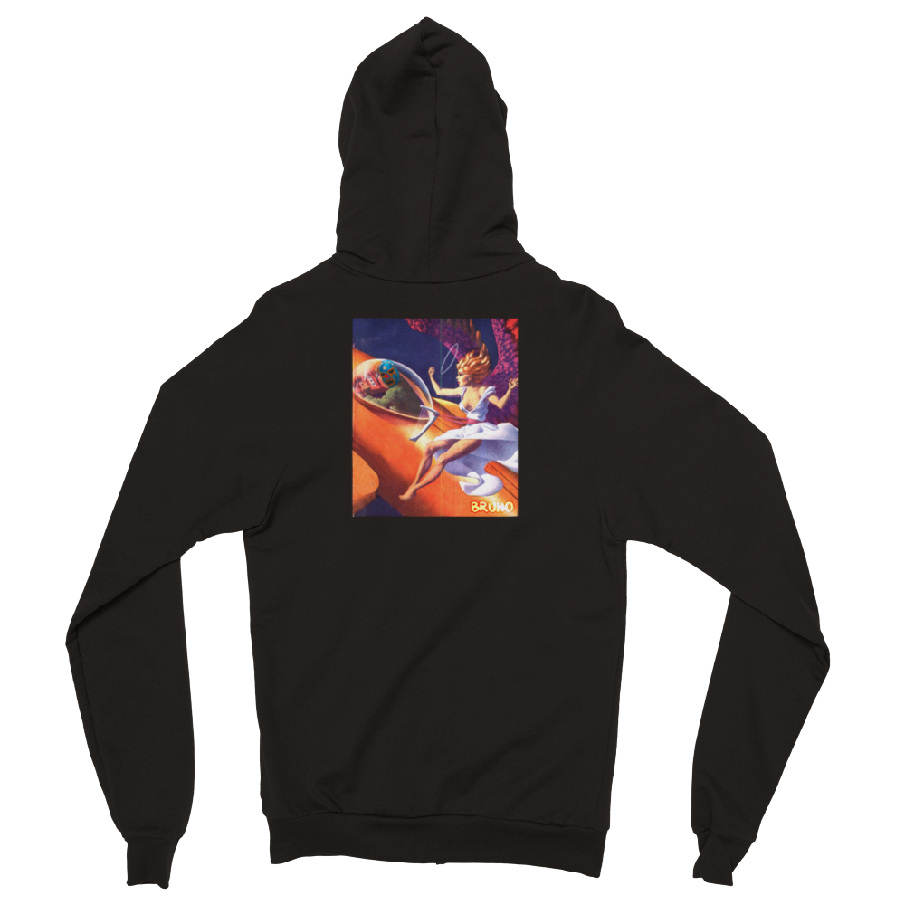 Bruho met an Angel / Secret Society of Supervillain Artists (Back/Front) Classic Unisex Zip Hoodie