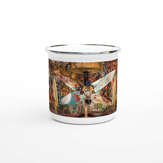 Diego Rivera Bruho White 12oz Enamel Mug