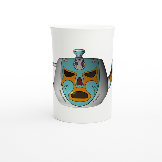 Teapot Bruho White 10oz Porcelain Slim Mug