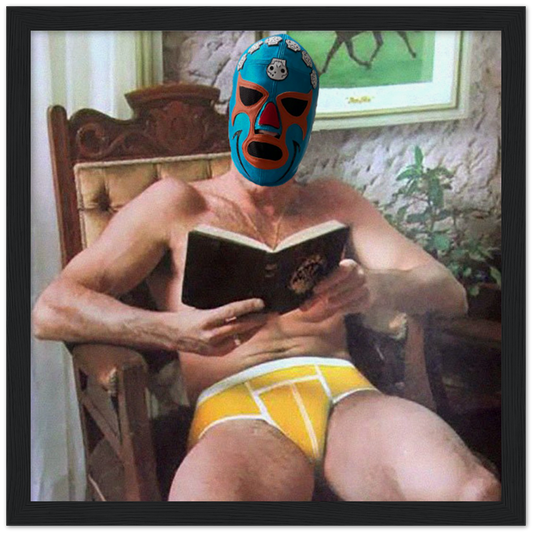 Yellow Underwear Bruho Chilling Archival Matte Paper Wooden Framed Poster